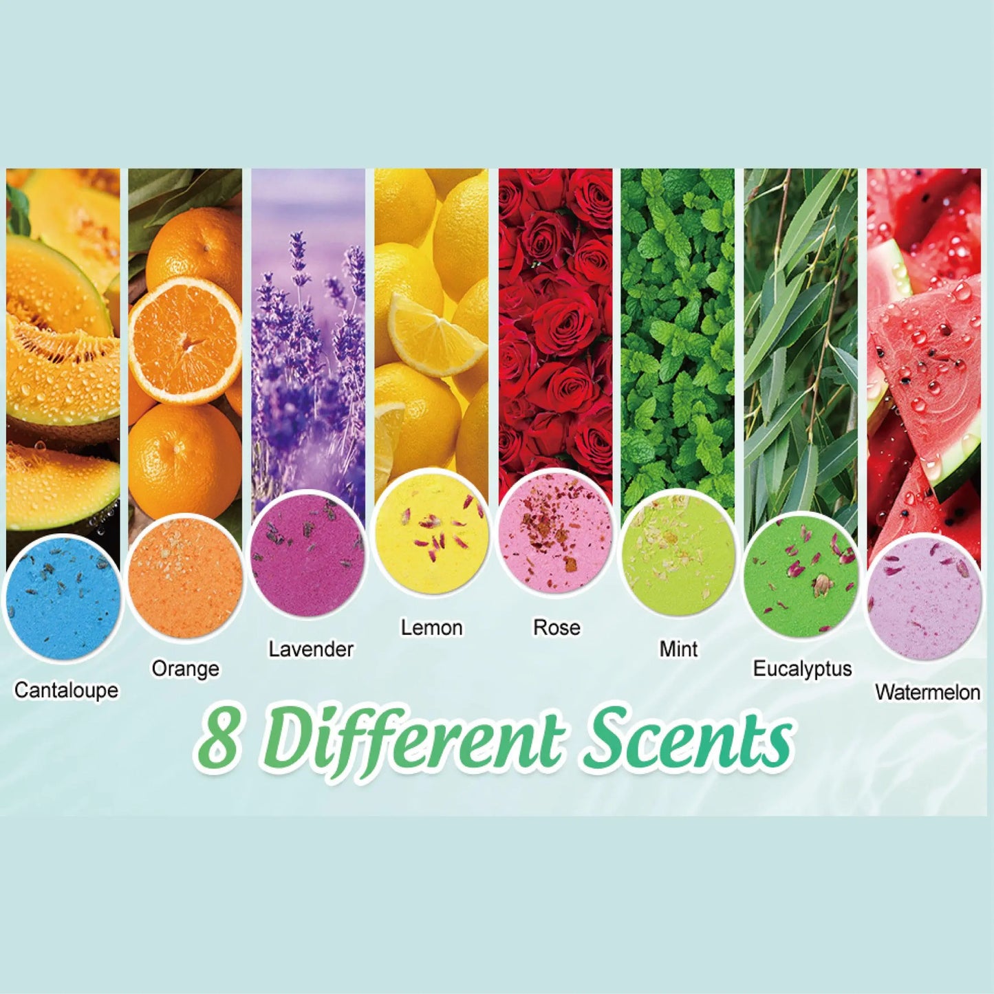 Shower Steamer, 8 Counts/Box Shower Bomb, Body Wash & Soap for Women & Men, Home Spa, Shower Bombs