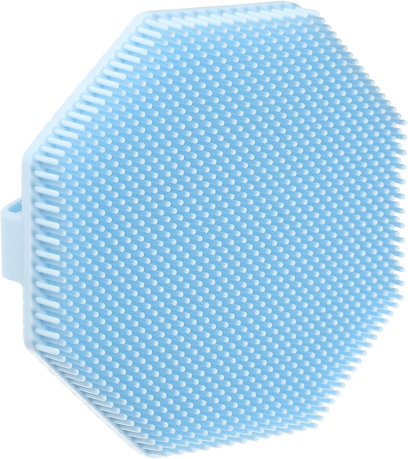 Silicone Body Scrubber, Exfoliating Shower Scrubber with Non-Slip Hand Strap, Body Brush for All Skin Types, for Use in Shower, Lake Blue