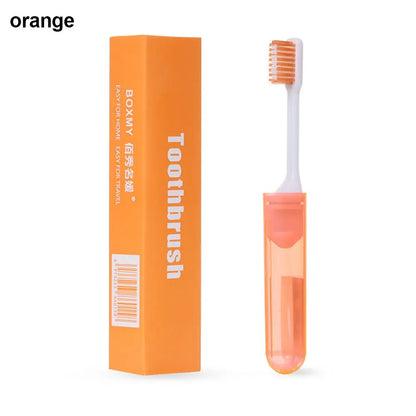 Portable Tongue Brush Oral Tongue Cleaner Soft Travel Hold Toothpaste Outdoor Tooth Brush Tooth Clean Tools Folding Toothbrush