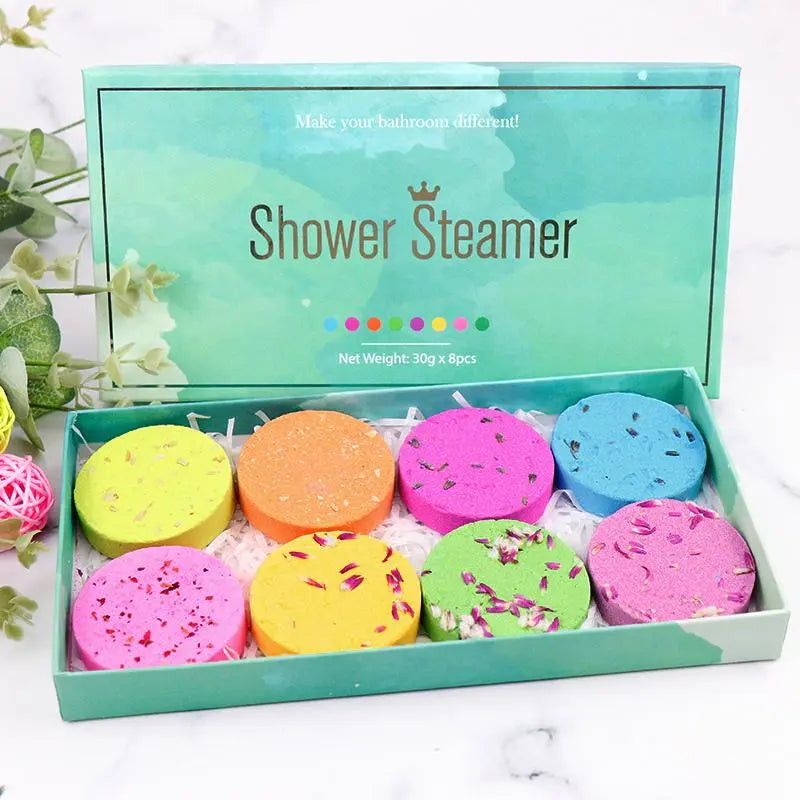 Shower Steamer, 8 Counts/Box Shower Bomb, Body Wash & Soap for Women & Men, Home Spa, Shower Bombs