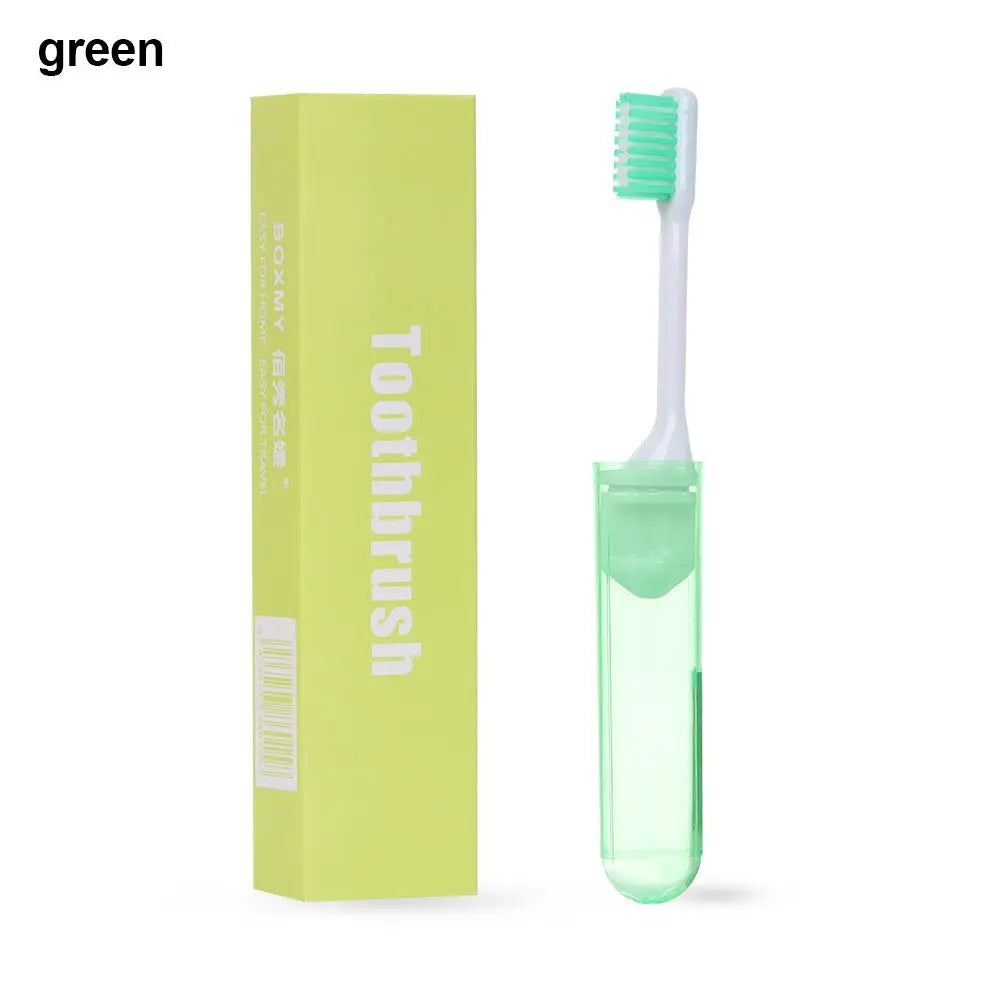 Portable Tongue Brush Oral Tongue Cleaner Soft Travel Hold Toothpaste Outdoor Tooth Brush Tooth Clean Tools Folding Toothbrush