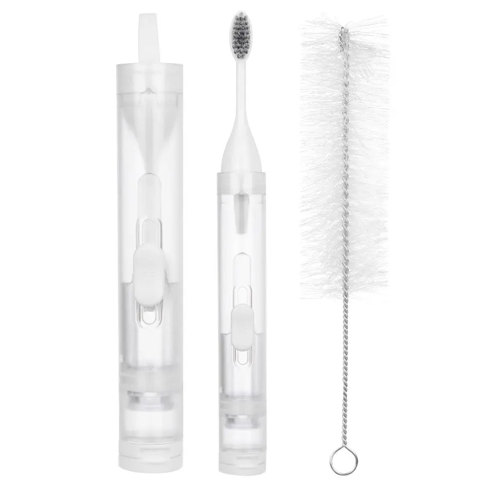 Portable Tongue Brush Oral Tongue Cleaner Soft Travel Hold Toothpaste Outdoor Tooth Brush Tooth Clean Tools Folding Toothbrush