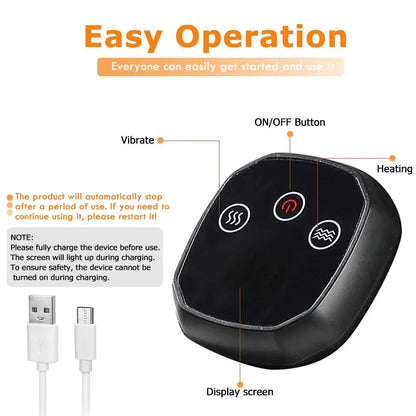 Portable Heating Massager, 1 Box Multifunctional Rechargeable Vibration Massager with Digital Display, Portable Pain Relief Massage Tool for Home & Office Use