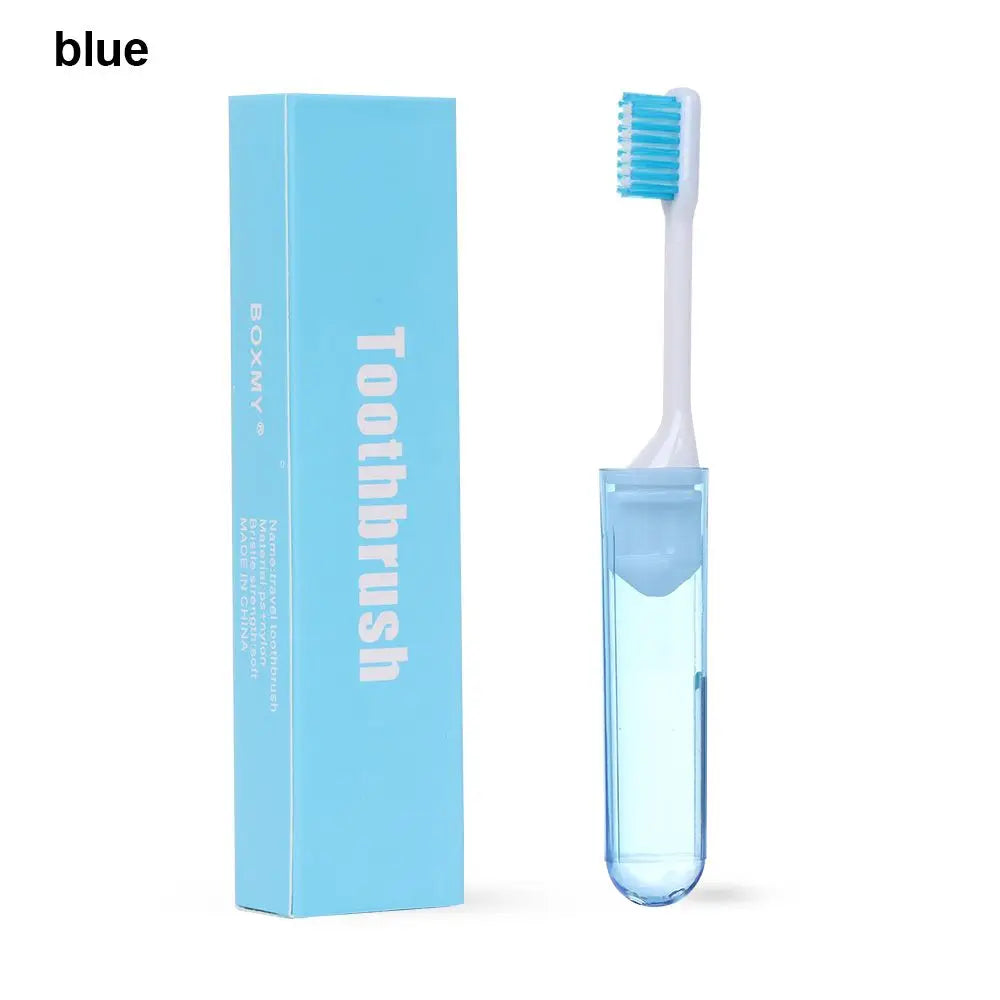 Portable Tongue Brush Oral Tongue Cleaner Soft Travel Hold Toothpaste Outdoor Tooth Brush Tooth Clean Tools Folding Toothbrush