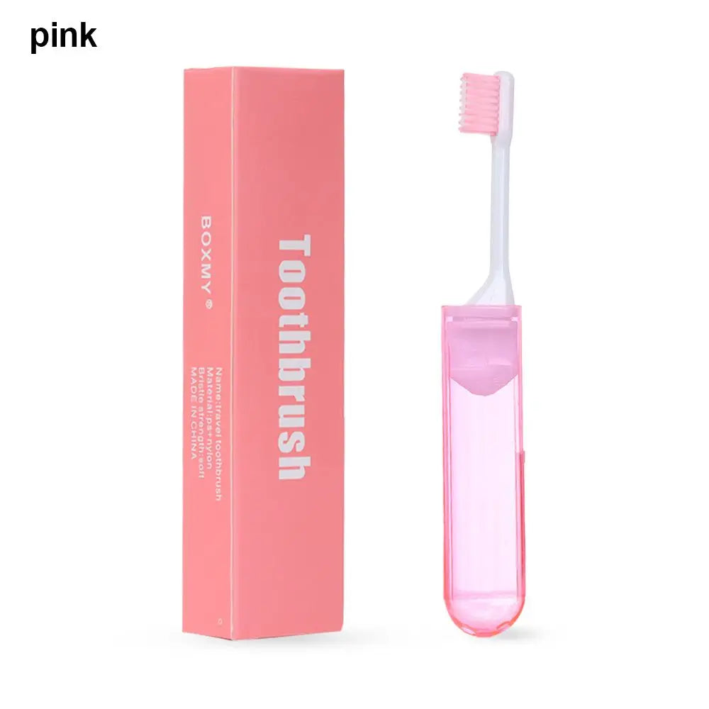 Portable Tongue Brush Oral Tongue Cleaner Soft Travel Hold Toothpaste Outdoor Tooth Brush Tooth Clean Tools Folding Toothbrush