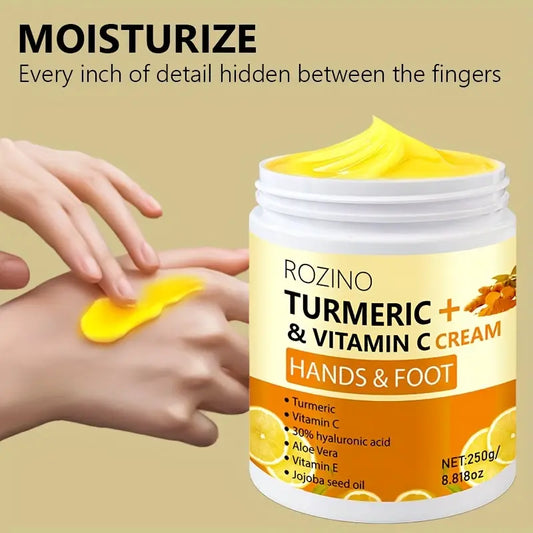 Rozino Turmeric & Vitamin C Hand and Foot Cream - Targeted Care for Enhanced Appearance & Nourishment - 250G