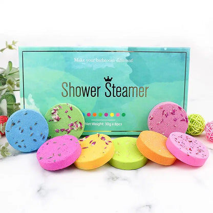 Shower Steamer, 8 Counts/Box Shower Bomb, Body Wash & Soap for Women & Men, Home Spa, Shower Bombs