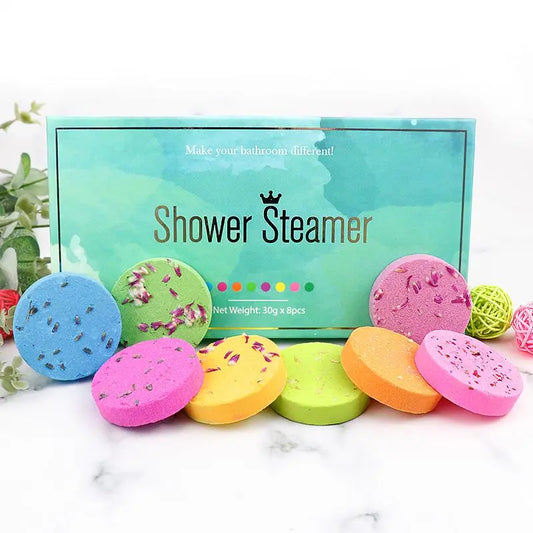 Shower Steamer, 8 Counts/Box Shower Bomb, Body Wash & Soap for Women & Men, Home Spa, Shower Bombs