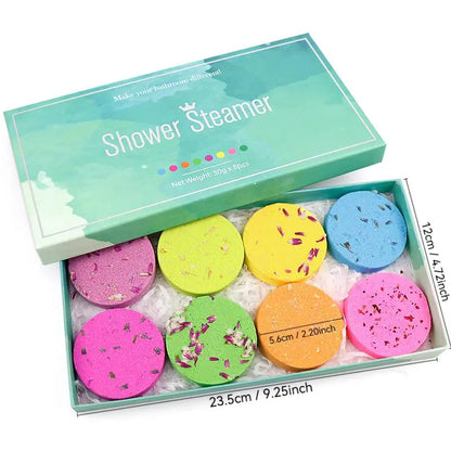 Shower Steamer, 8 Counts/Box Shower Bomb, Body Wash & Soap for Women & Men, Home Spa, Shower Bombs