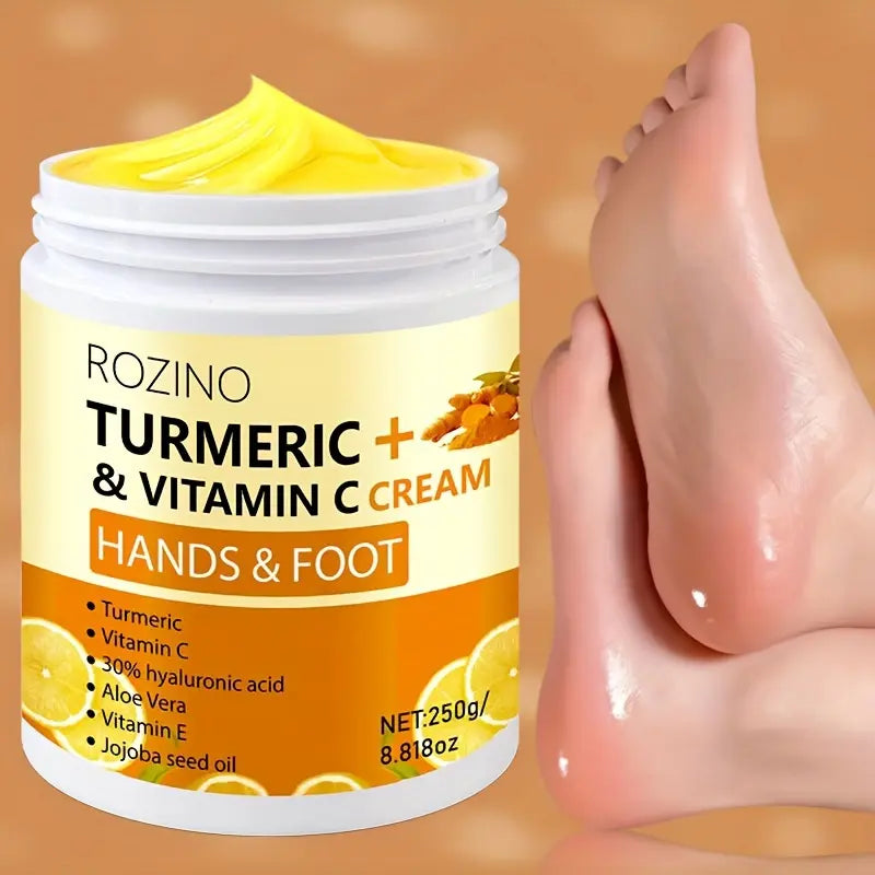 Rozino Turmeric & Vitamin C Hand and Foot Cream - Targeted Care for Enhanced Appearance & Nourishment - 250G